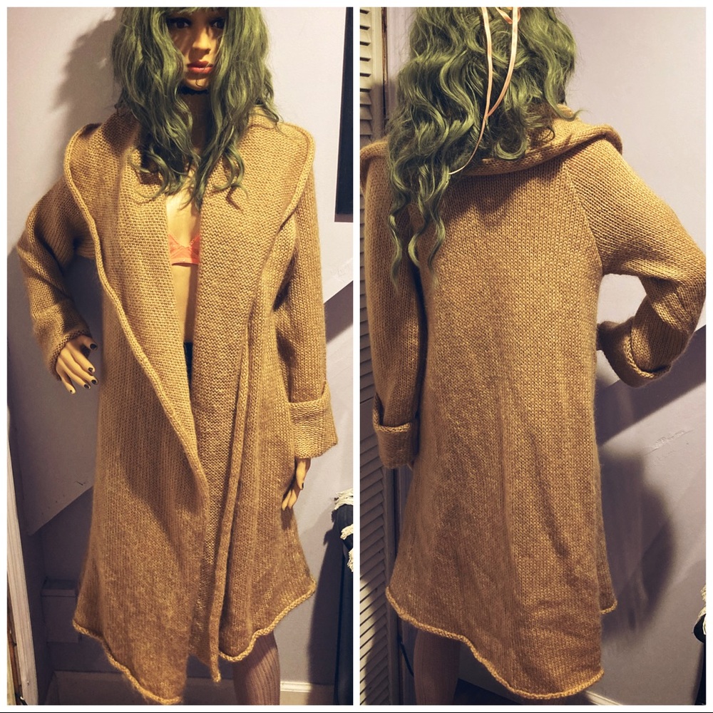 SOFT SURROUNDINGS TAN MOHAIR WOOL COAT - Picture 2 of 5